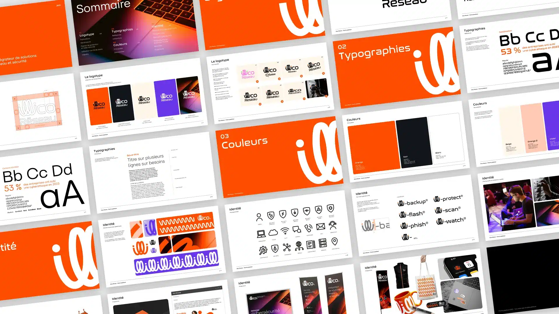 Charte graphique Illico Réseau : logo, typographies, couleurs, pictogrammes